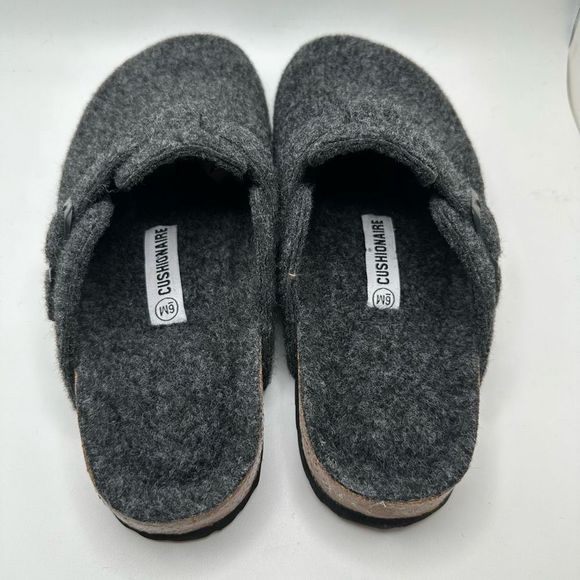 CUSHIONAIRE Womens Clog 6 GRAY WOOL - Picture 4 of 7